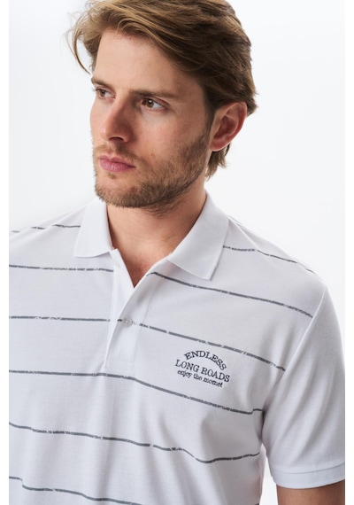 AR-MA Arma Erkek Basic Regular Fit % 100 Pamuk Pike Polo Yaka Tişört Y29374355702 Beyaz