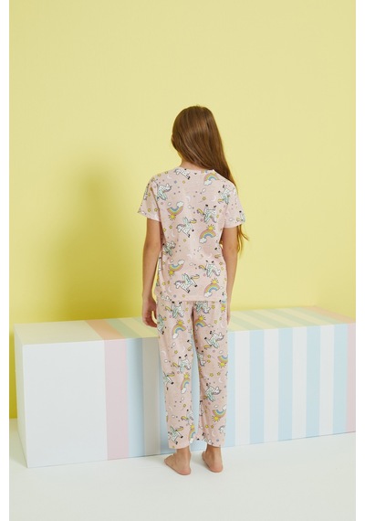 Siyah İnci Örme Pijama Takım 24107077 Çok Renkli