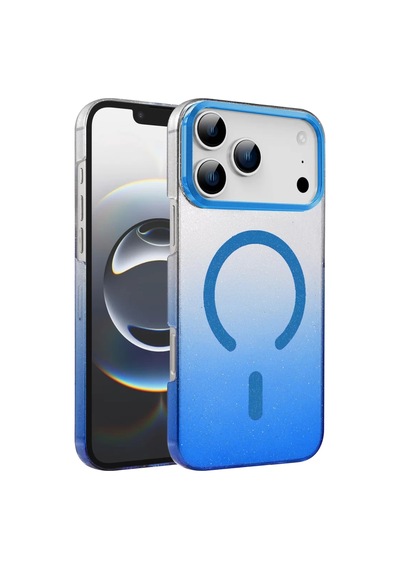 Newface Apple İphone 17 Pro Glossy Magsafe Kapak - Mavi