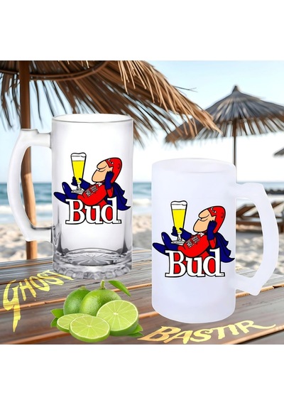 Bud Buzlu Ya Da Buzsuz Bira Bardağı