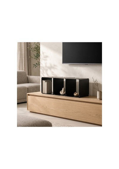 Node 3'lü Modüler Metal Tezgah Üstü Mutfak Rafı Ve Kahve Köşesi Standı 49x16 Cm Siyah - 943947129 Siyah