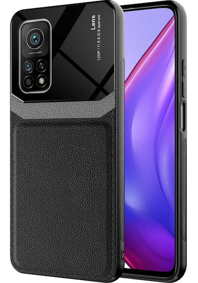 Xiaomi Mi 10T Pro Kilif Lens Deri Görünümlü Tpu Kapak 470545383