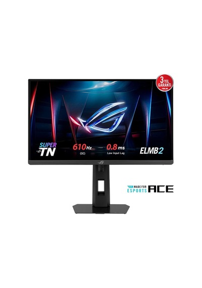 Asus Rog Strıx Xg248qsg Ace Esports 24.1 Super Tn, Freesync Ve G-sync Uyumlu, Hdr 1920 X 1080 0.1ms 610hz 350cd Dp Hdmı Vesa 3yıl Elmb 2, Vrr, Yüksekl