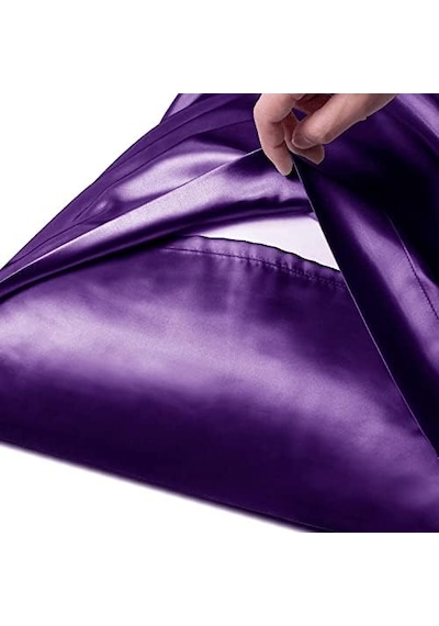 Saten Yastık Kılıfı, Queen Size, Kıvırcık Saçlar, İpeksi Yapı King 50x90 , Lavanta 50 x 22