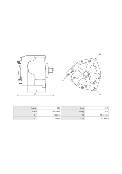 Mıtsubıshı 24v Alternatör Dinamo 120 A Lın-lb-lın-15 Man Tgl/tgm/tgs/tgx