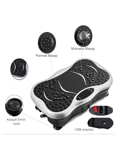 Reidan Pqcfm01 3d Bluetoothlu Titreşimli Kondisyon Aleti Spor Egzersiz Aleti Siyah