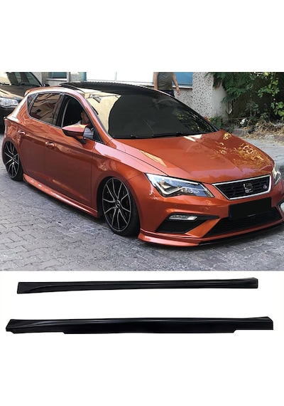 Seat Leon Mk3 Aero Yan Marşpiyel Seti Mat Siyah Plastik 2 Adet 2012-2020