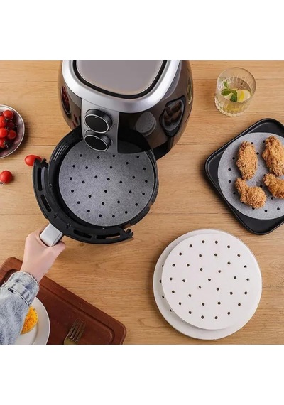 Jouis Airfryer Pişirme Kağıdı, Fritöz Yağlı Kağıdı, Yanmaz Kağıt 100 Adet Oval 1.sınıf