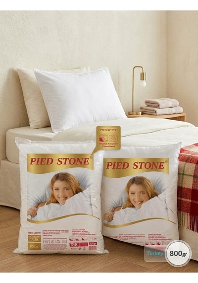 Pied Stone Lüks Silikonize Antialerjik Yastık Grubu 600gr / 800gr / 1000gr Seçekleriyle 800 Gram