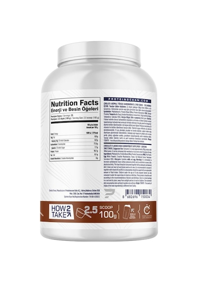 Proteinocean Mass Gainer - Çikolata - 2.5kg X 2 Adet
