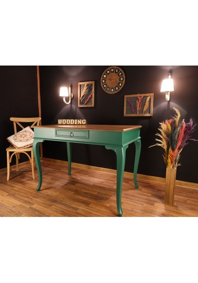 Wooding-Mobilya Wooding 100 Cm Çekmeceli Masif Yeşil Naturel Çalışma Masası Wooding-Mobilya Wooding 100 Cm Çekmeceli Masif Yeşil Naturel Çalışma Masası