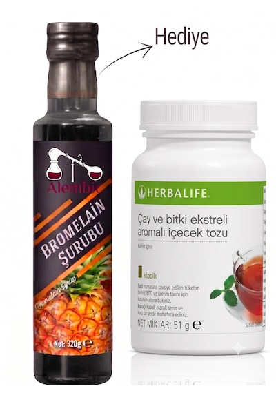 Klasik Aromalı 51 Gr Küçük Çay Alembic Bromelain Hediyeli