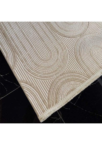 Hoom Rugs İpek 1133 Vizon Akrilik Pamuk Taban Keçeleşmeyen Halı Vizon