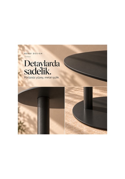 Slate Metal C Sehpa Modern Tasarım Elips Tablalı Minimalist Koltuk Yanı Sehpa Siyah - 935314037 Siyah