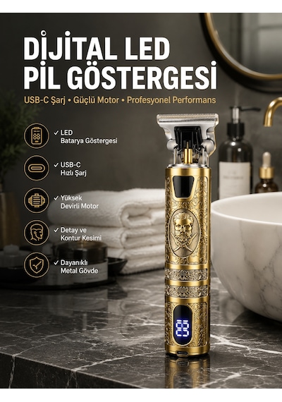 Çizik Tıraş Makinesi Şarjlı Paslanmaz Çelik Bıçaklı Uzun Ömürlü - Bayi Depom 1 - 2 Saat