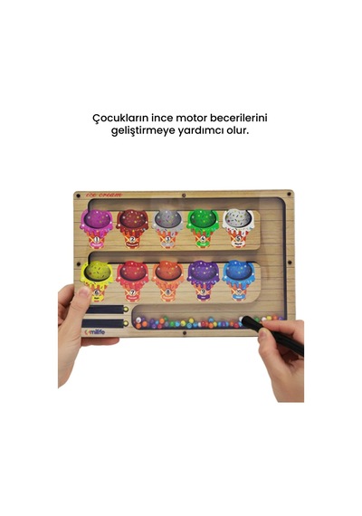 Manyetik Labirent Montessori Matematik Oyunu Harfleri  Öğreniyorum Eğitici Oyuncak 25 cm