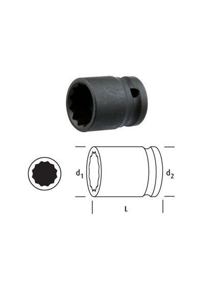 Osaka Ln38y12 Yıldız Lokma 3/8'' 12mm