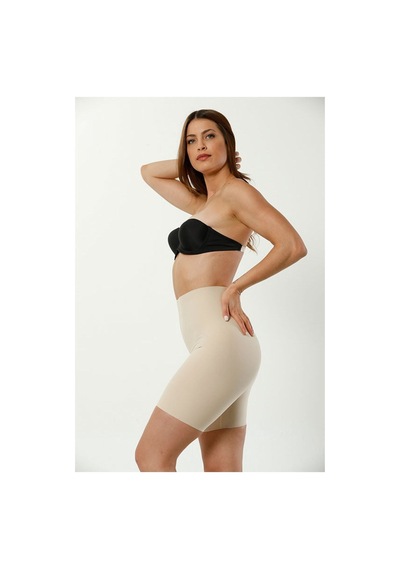Unika Boutique Lazer Kesim Dikişsiz Yüksek Bel Paçalı Hayalet Kadın Korse Ten