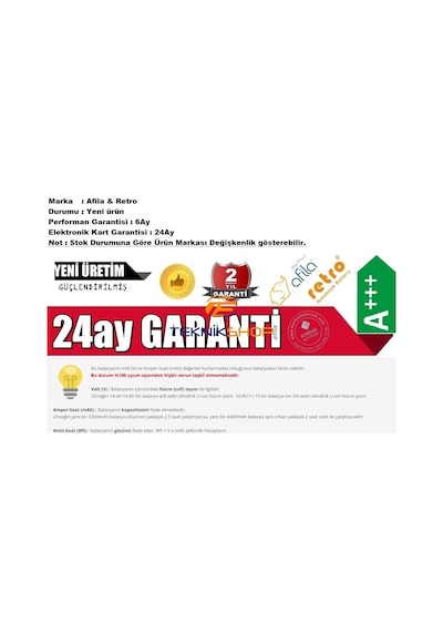 Victor P2B Serisi 1914 P2B1914 Notebook Bataryası - Laptop Pili