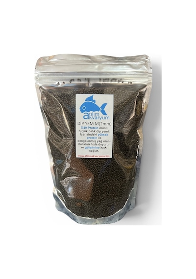 Proteinli Akvaryum Balık Dip Yemi 2mm 250 Gram