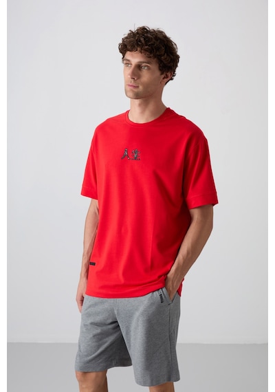 Tommy Life Fiesta Pamuklu Kalın Yumuşak Dokulu Oversize Fit Baskılı Erkek T-shirt - 88342 Kirmizi Tommy Life Fiesta Pamuklu Kalın Yumuşak Dokulu Oversize Fit Baskılı Erkek T-shirt - 88342 Kirmizi