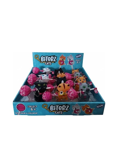 Flipperz Biterz Dogz - Dragonz - Catz Lolipop Şeker Ve Figür Anahtarlık 1 Adet
