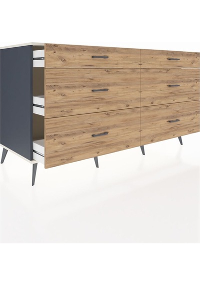 Kronos Konsol 6 Çekmeceli 176x59x99 Antrasit-aytaşı/çam Antrasit-aytaşı/çam Kronos Konsol 6 Çekmeceli 176x59x99 Antrasit-aytaşı/çam Antrasit-aytaşı/çam