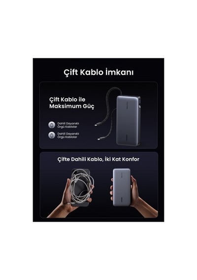25000 Mah Kapasiteli Akıllı Hızlı Şarj Powerbank 30.000 Mah