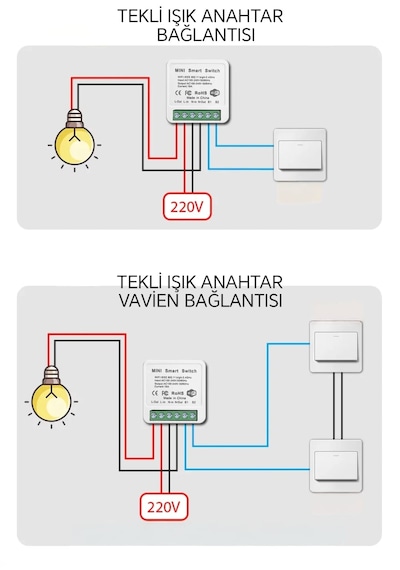 Tuya Destekli Akıllı Işık Anahtar