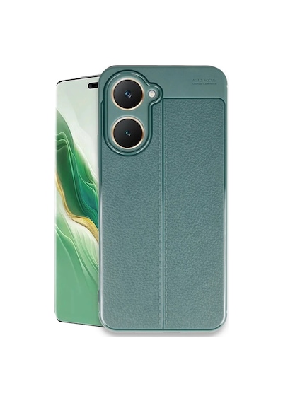 Vivo Y18 Uyumlu Kılıf Auto Focus Kapak - Koyu Yeşil