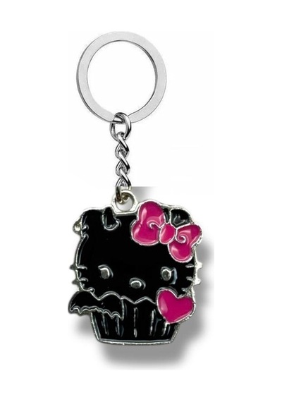 Dark Angel Hello Kitty Figürlü Anahtarlık Gotik Ve Sevimli Metal Aksesuar