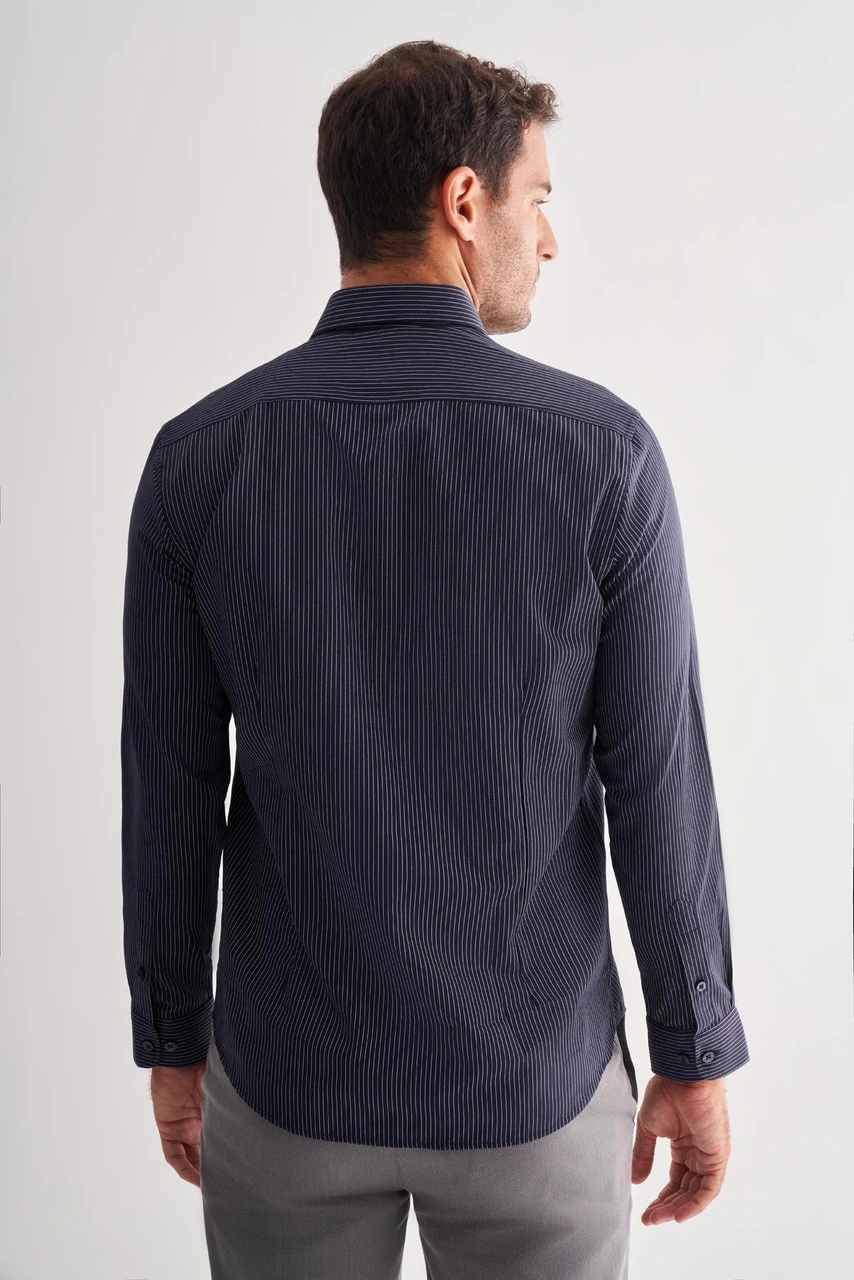 İmza Koyu Lacivert Yarım İtalyan Yaka Uzun Kol Cepsiz Slimfit Fit Classic Gömlek 1004255162 Koyu Lacivert İmza Koyu Lacivert Yarım İtalyan Yaka Uzun Kol Cepsiz Slimfit Fit Classic Gömlek 1004255162 Koyu Lacivert