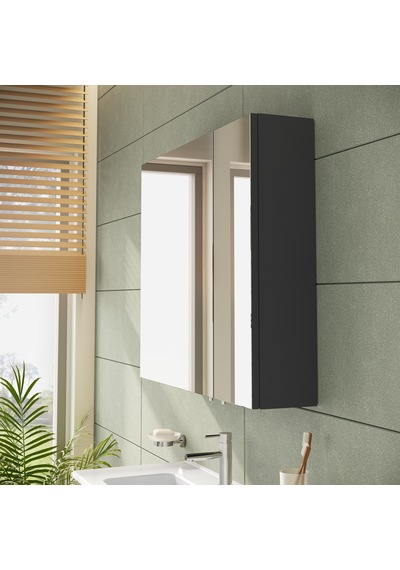 VitrA Mia 67705 Asimetrik Dolaplı Ayna Parlak Antrasit 80 CM Parlak Antrasit VitrA Mia 67705 Asimetrik Dolaplı Ayna Parlak Antrasit 80 CM Parlak Antrasit