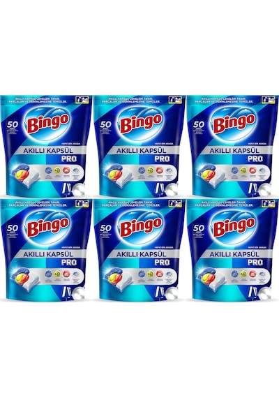 Bingo Akıllı Kapsül Pro Bulaşık Makinesideterjanı Tableti 300adet