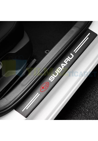 Subaru Arma Karbon Kapı Eşiği Koruma Araba Oto Sticker 4 Parça