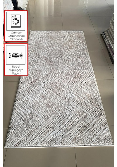 Lüle Halı Delüx Kaymaz Taban Halı Yolluk Vizon Renk, Dlx7049