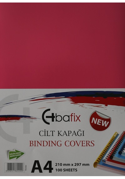 Bafix Cilt Kapağı Plastik Opak A4 160 Mıc Pembe Çok Renkli