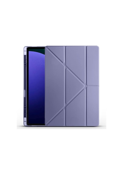 Galaxy Uyumlu Tab S9 Ultra Kılıf Zore Tri Folding Kalem Bölmeli Standlı Kılıf Klasik