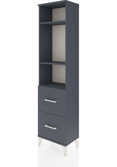 Arges Dolap 3 Raflı 2 Çekmeceli 44x30x182 Antrasit-antrasit Antrasit