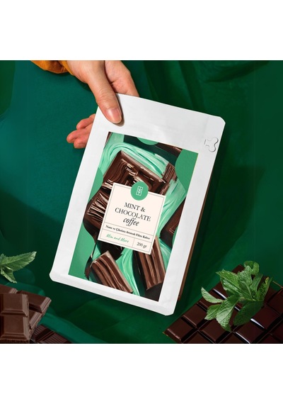 Mim And More Mint & Chocolate Coffee Nane ve Çikolata Aromalı Kahve Çekirdek Kahve 200 G