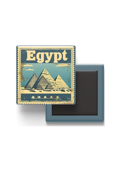 9x9 Cm Buzdolap Magnetleri - Mısır - Egypt - 4'lü Set Retrotik - 9x9 Cm