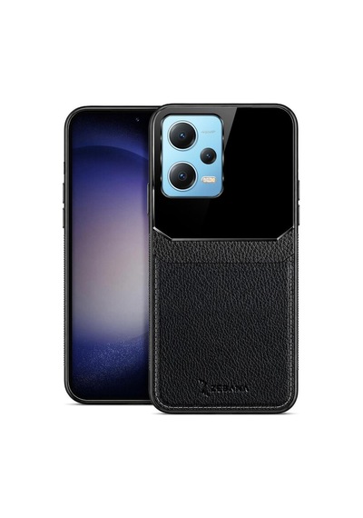Xiaomi Redmi Note 12 Pro 5g Uyumlu Kılıf Lens Deri Kılıf Siyah