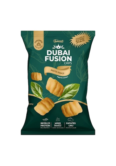 Dubai Fusion Nohut Cipsi 135g Pesto Soslu Atıştırmalık 5'li Avantaj Paketi - 5 Adet Tarı