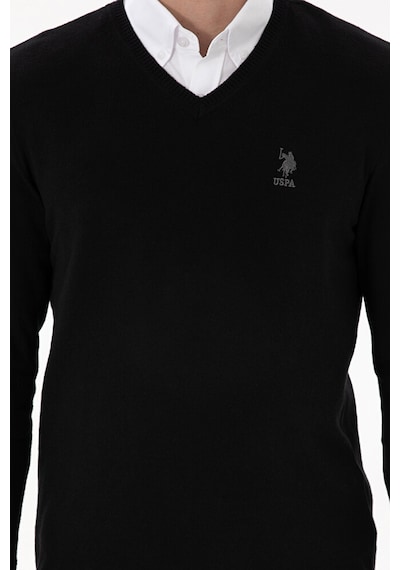 U.S. Polo Assn. Erkek Slim Fit V Yaka Basic Kazak 50288881-vr046 Çok Renkli