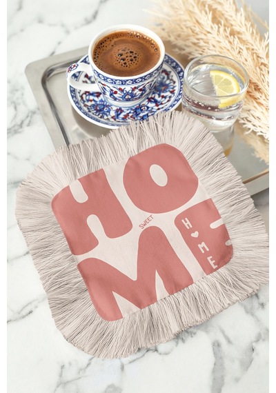 Sweet Home Saçaklı Kahve Yanı Sunum Kokteyl Peçetesi - Şık Bohem Pembe Krem Bardak Altlığı Mendil Açık Göl Toprak Sweet Home Saçaklı Kahve Yanı Sunum Kokteyl Peçetesi - Şık Bohem Pembe Krem Bardak Altlığı Mendil Açık Göl Toprak