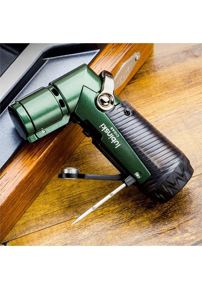 Lubinski Tek Torch İğneli Ve Delicili Puro Çakmağı Gri Lb-204