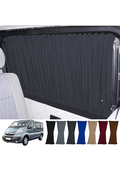 Pandami Opel Vivaro A 2001-2014 Uyumlu Füme Raylı Oto Perde Takımı