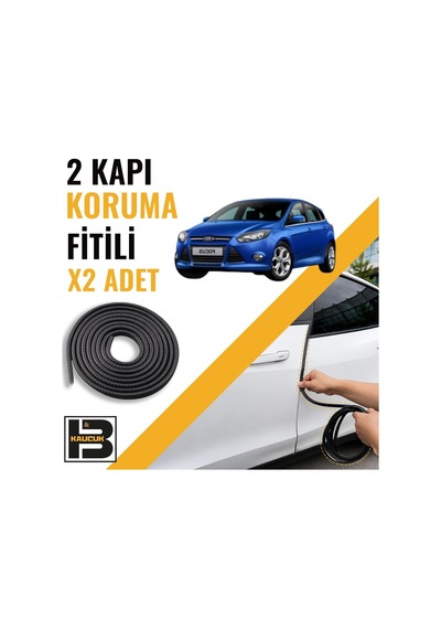 Ford Focus Hatchback 3.nesil Kapı Koruma Fitili-iki Kapı-siyah-bm0957
