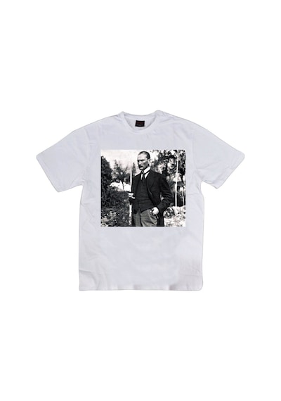 Stoned&Fame Gazi Mustafa Kemal Atatürk Tişört Baskılı T-shirt Beyaz