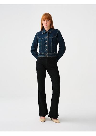 LOFT Flare Slim Fit Kadın Pantolon Lf2037918 Q1.v1 Denim